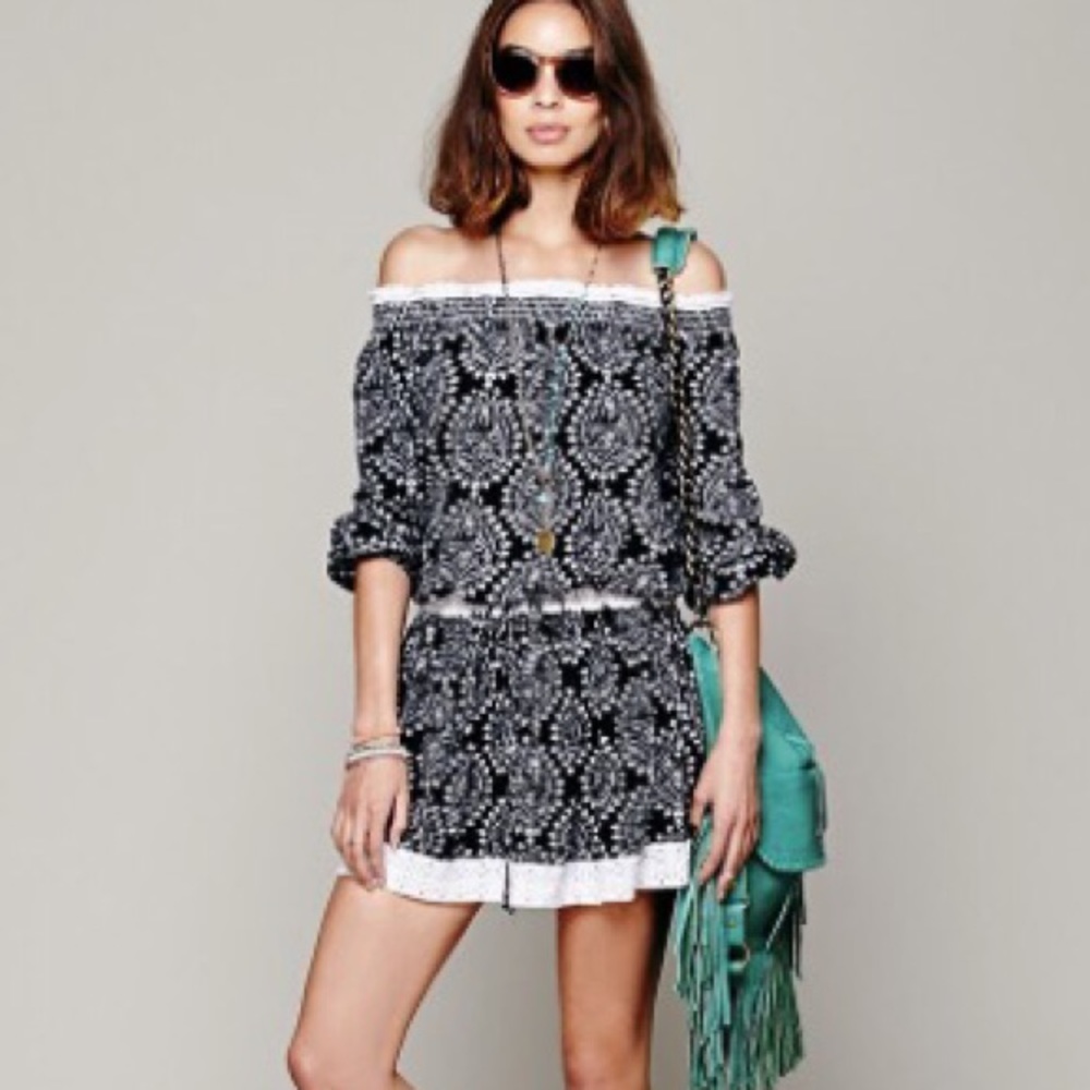 Free People Sunday romance off the shoulder sz SM